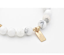 Load image into Gallery viewer, Handmade White Marble Beaded Bracelet